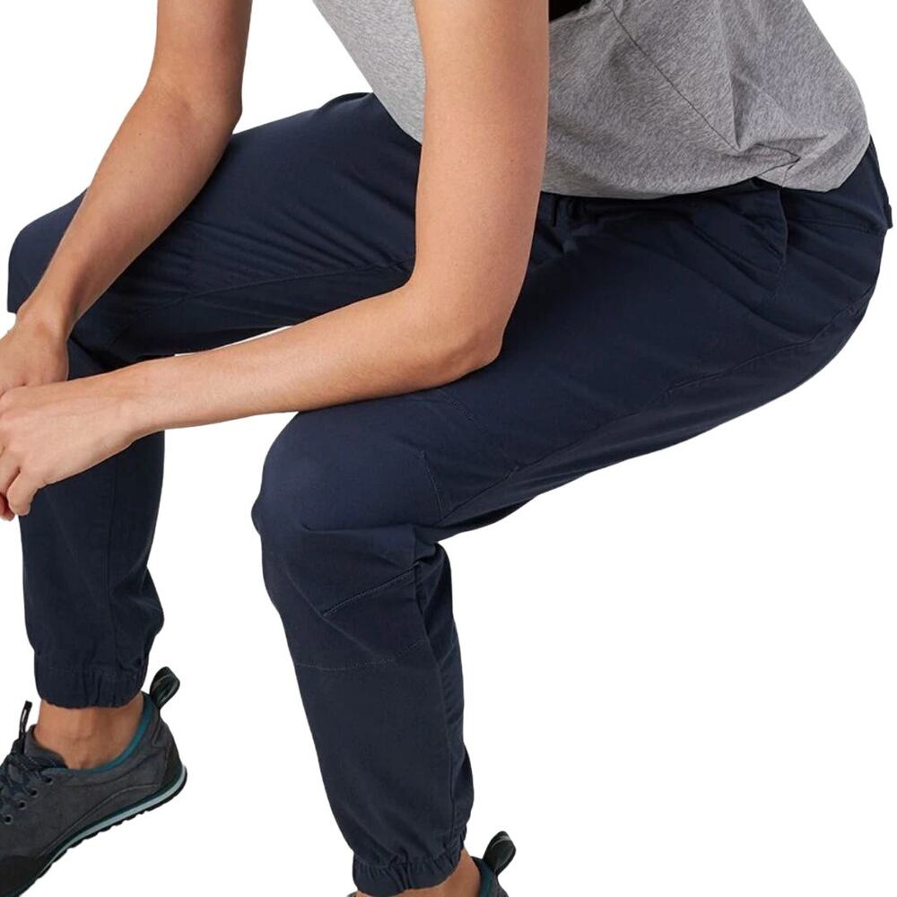 Black Diamond Notion Pants Elastic Waistband Articulated Knees Pockets Navy 10